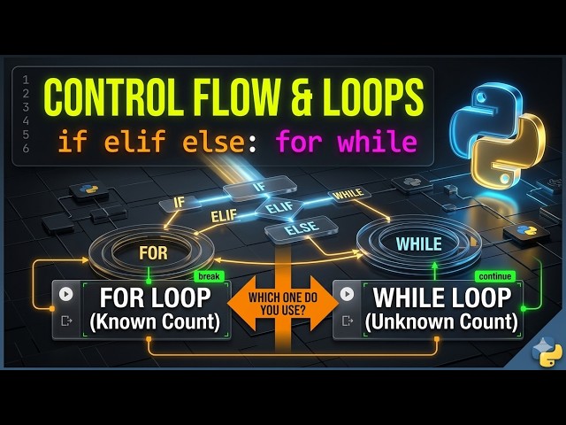 Python Control Flow: If Elif Else, For Loops, While Loops, Break-Continue- Pass | The Analytics Flow