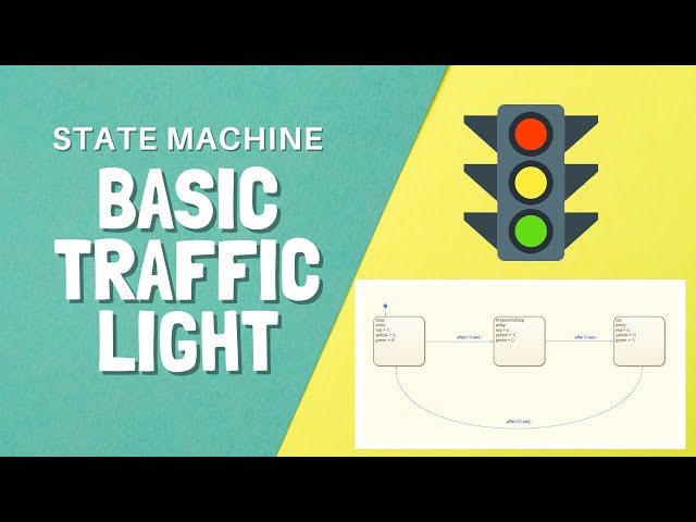 Basic Traffic Light System State Machine - Stateflow Tutorial
