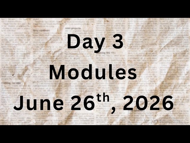 Day 3: Modules