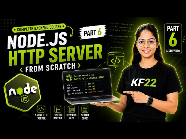 Create HTTP Server in Node.js Without Express | Routing & Serving HTML | Part 6 #nodejs #node #https