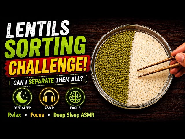 🔴 LIVE Relaxing Lentils Sorting ASMR 😴 | Satisfying Black & Red Lentils | Sleep • Study