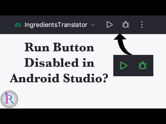 Fix for "Run button disabled in android studio". Run button is not working in android studio.