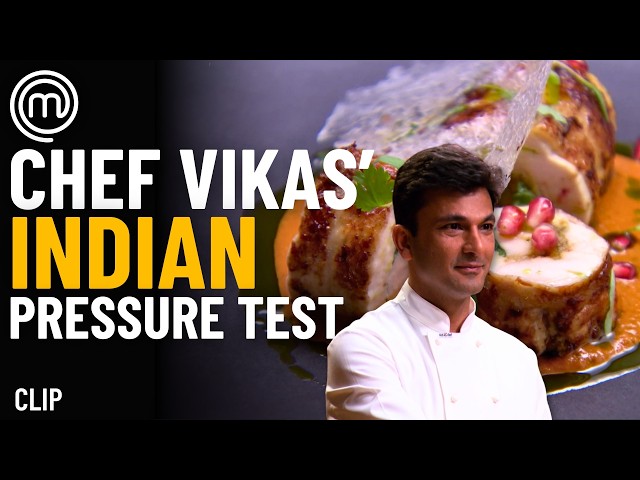 Replicating Indian Chef Vikas Khanna's Chicken Tikka Dish 🇮🇳 | MasterChef Australia | S6 Ep35 | Clip