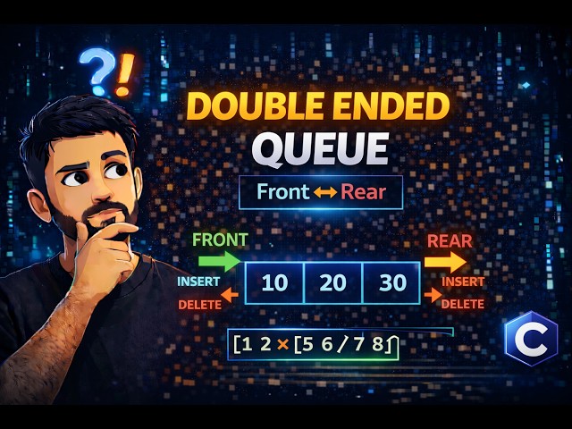 Double Ended Queue (Deque) in Data Structures | Example + Operations Explained | Pritesh D. Patel