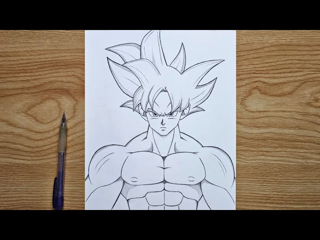 How to draw Goku | Goku Ultra Instinct step by step | easy tutorial