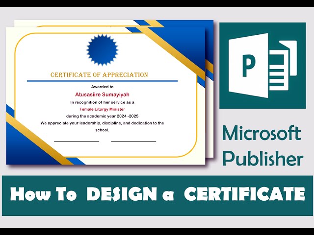 MICROSOFT PUBLISHER: How to Design a Certificate