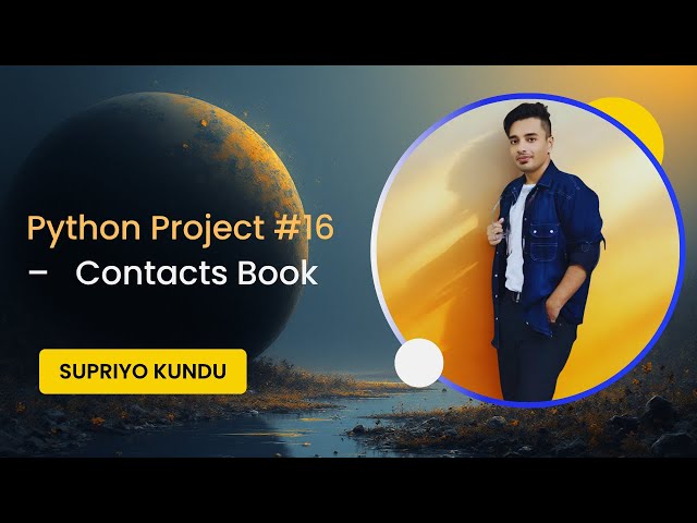 🐍 Python Project #16 – Contacts Book | Learn Python Step by Step | Mini Project Series
