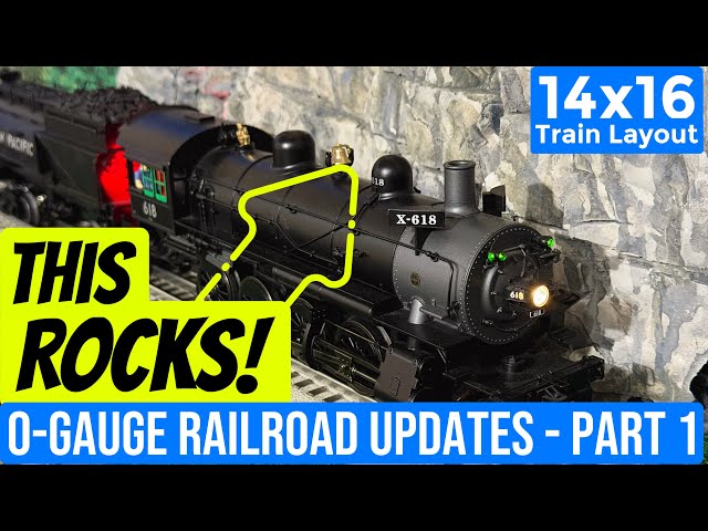 This ROCKS!  O-Gauge Train Layout Changes - 14x16 U-Shaped Design