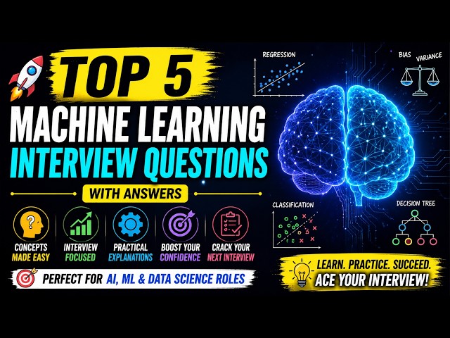 #39 Machine Learning Interview Questions with Answers | AI & Data Science