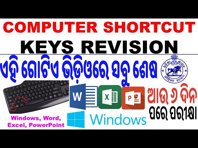 All Computer Shortcuts Key|Ms Windows,Ms Word,Ms Excel,Ms PowerPoint|Very Important|Sure Question|