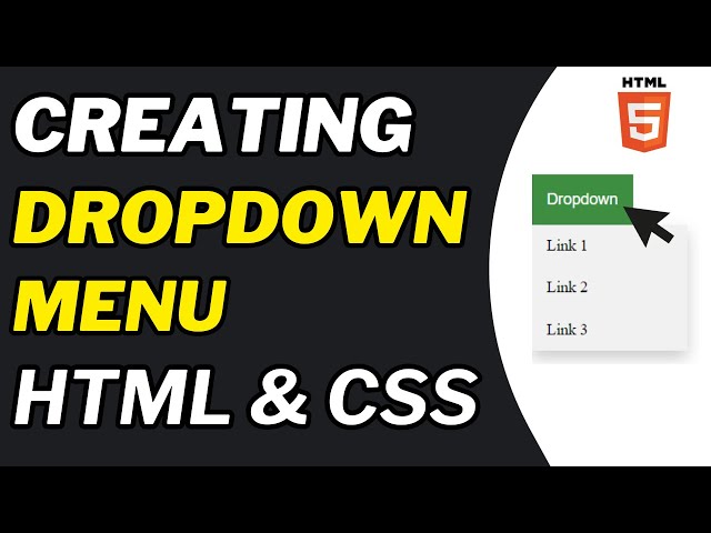 Dropdown Menu Using HTML and CSS Tutorial For Beginners