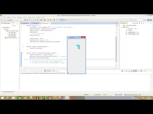 [Java] Create a Tetris Game in Swing with Java 2D - Part 1