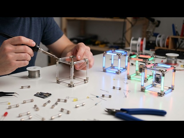 DIY Electronics Project | How to Build a Flip Cube Lamp with a Mercury Switch