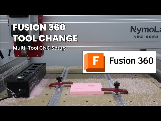 Fusion 360 CNC Tutorial | NymoLabs Post Processor Setup, ATC Tool Change & Engraving Workflow