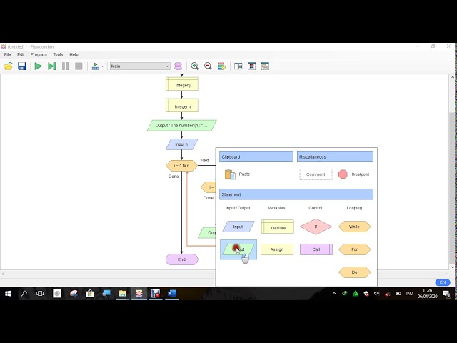 NESTED LOOPING USING FLOWGORITHM