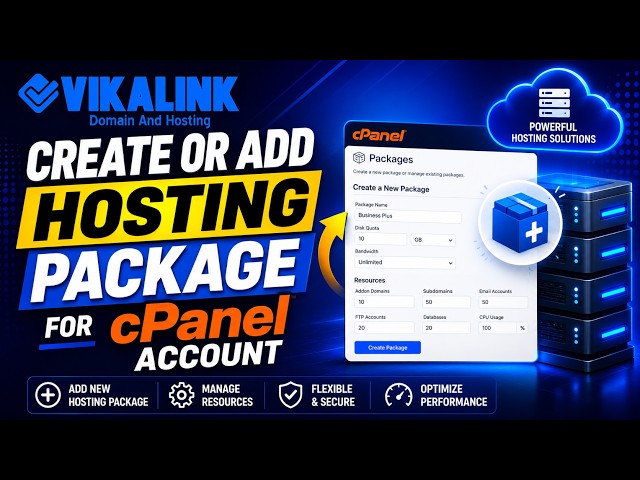 Create or Add Hosting Package