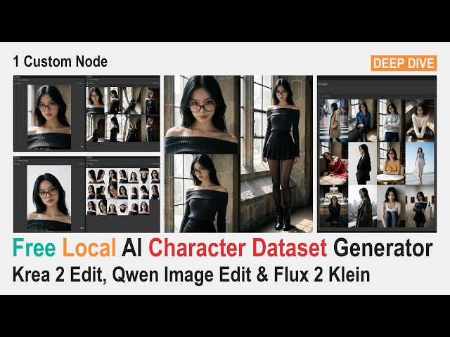 🟠 Free Local AI Character Dataset Generator: Krea 2, Qwen Edit & Flux 2 Klein (ComfyUI Deep Dive)