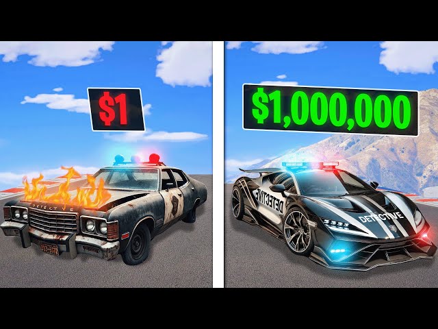 $1 to $1,000,000 Detective Car in GTA 5!