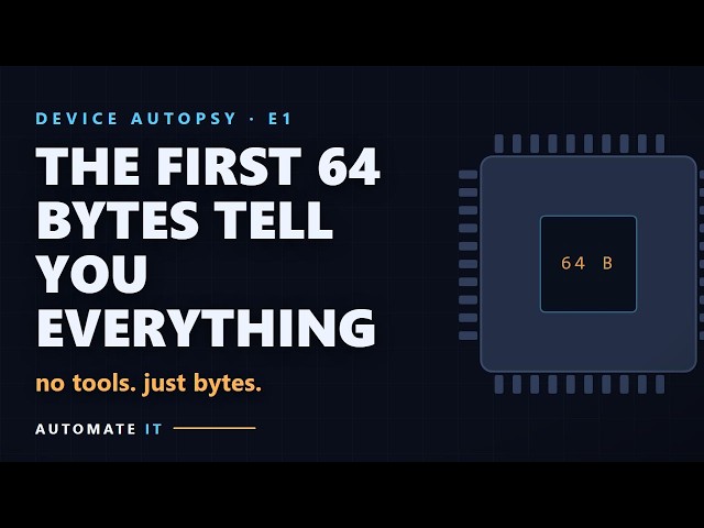 The First 64 Bytes of Any Device Tell You Everything