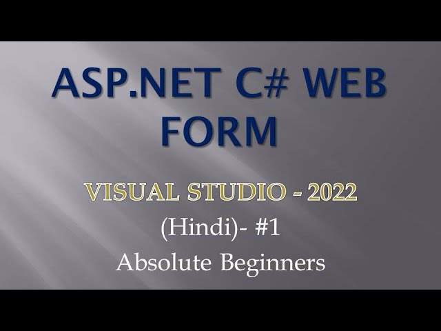 ASP.NET C# | web  form Tutorial