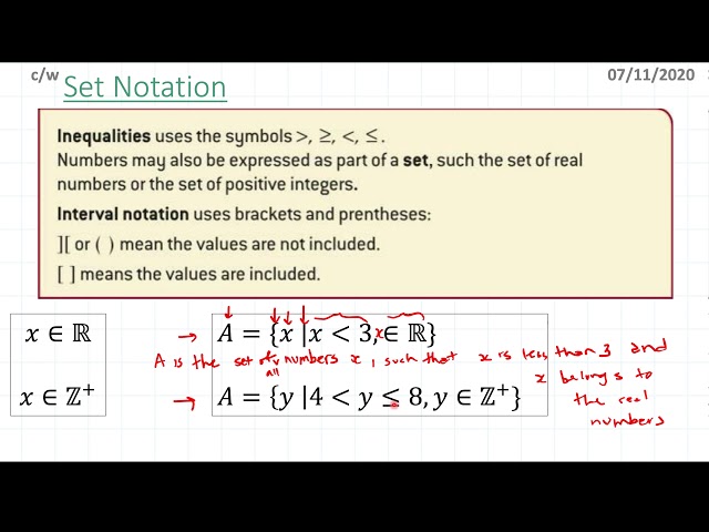 Set Notation
