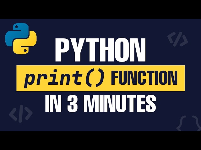 Python Print Function Tutorial for Beginners | In 3 Minutes🐍😎