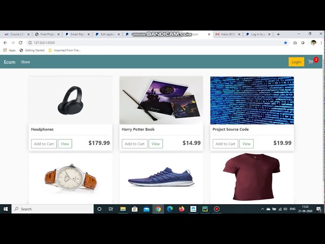 Ecommerce | Django | Javascript | cs50