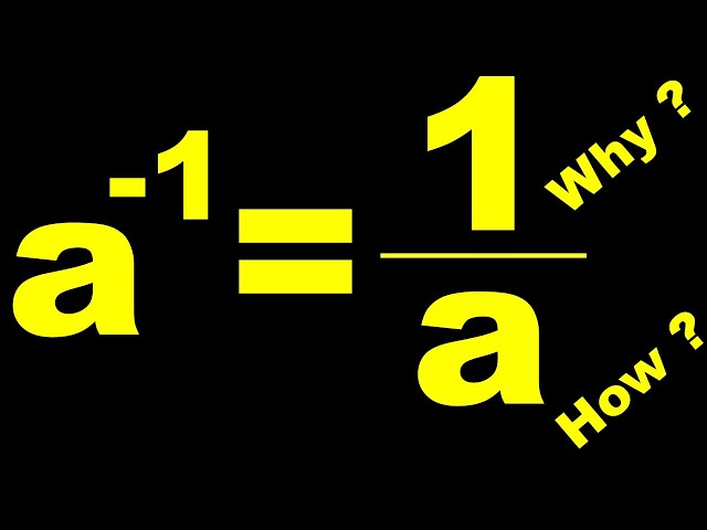 Why Do Negative Exponents Work This Way?  a^(-1)=1/a. #softech_computer_academy_hassan