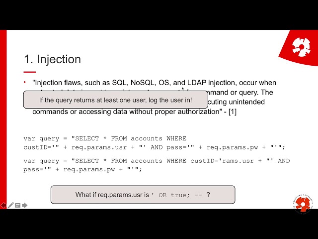 Web Programming I: L19: Web Security II, p2: OWASP Top 10