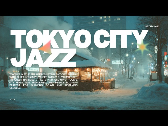 relaxing jazz music with snowfall ❄️ Playlist | city night jazz