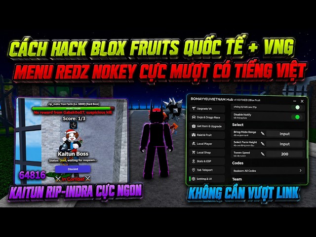 Cách hack Blox Fruits Delta X Script Redz Mới Nokey Tiếng Việt Cực Mượt Và Bản Kaitun RipIndra Ngon