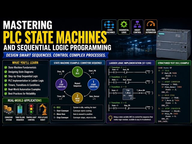 Mastering PLC State Machines and Sequential Logic Programming 🚀