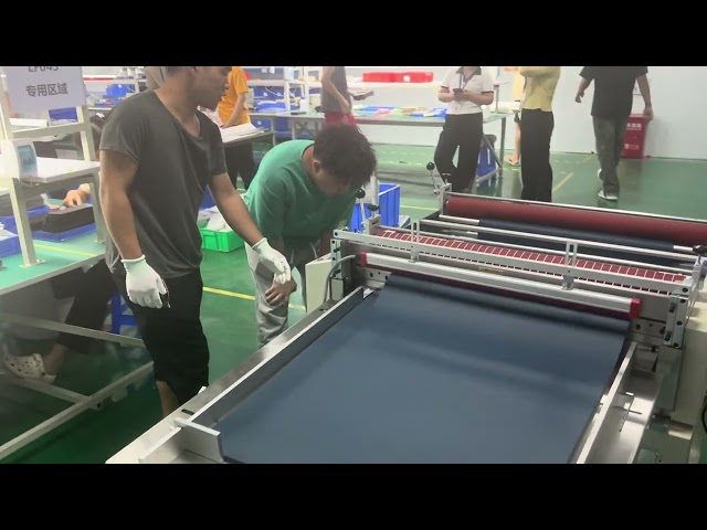 Leather Reel-to-Sheet Cutter Running Smoothly at Client’s Site