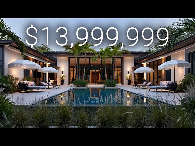 Inside a $13,999,999 BALI-STYLE MANSION in PINECREST! Music Studio, Guest House & Pickleball Court