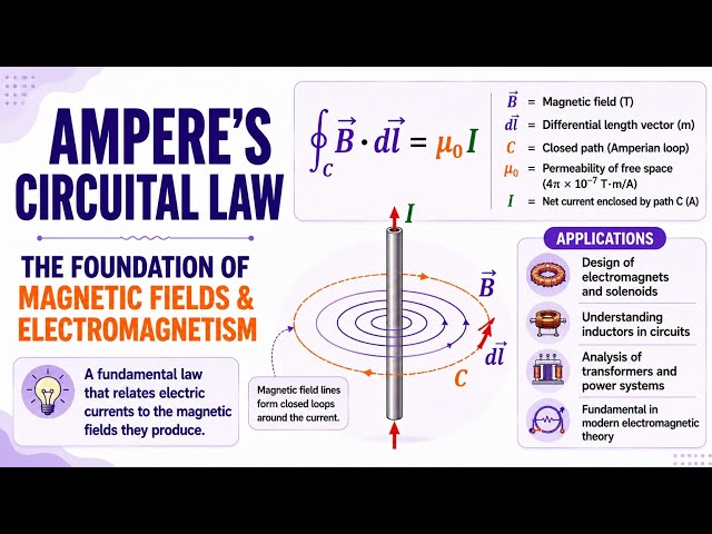Ampere's Circuital Law | The Foundation of Magnetic Fields & Electromagnetism | Uplatz