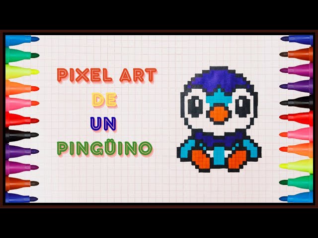 Como dibujar un PINGÜINO en pixel art