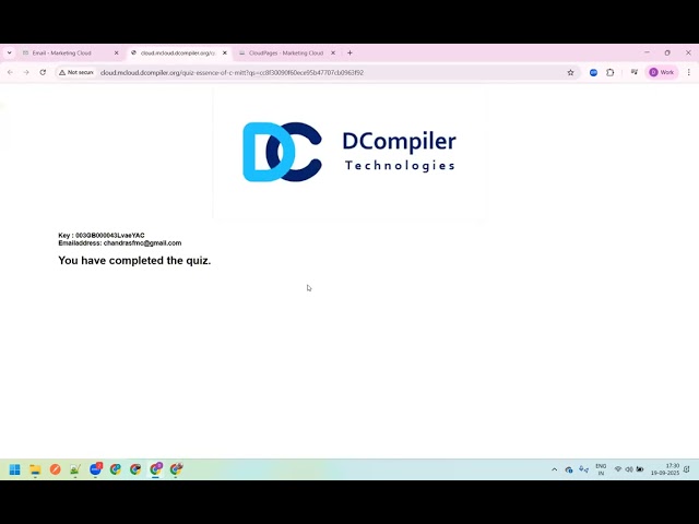 SFMC Quiz App Video 10