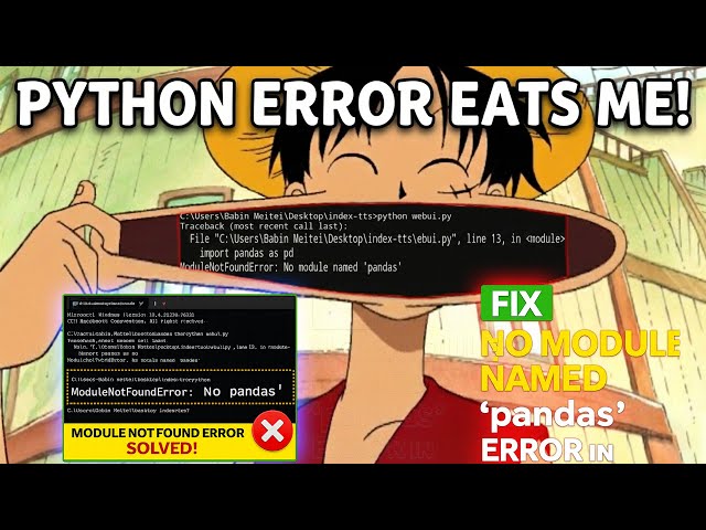 Fix Module Not Found Error No Module Named Pandas in Python (Easy Fix)