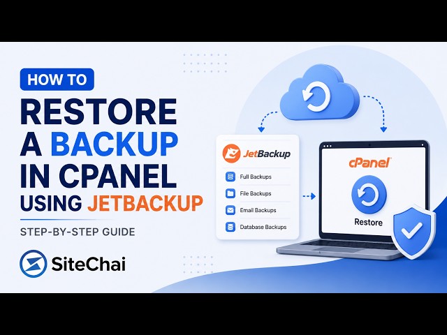 How to Restore a Backup in cPanel Using JetBackup (Bangla) | SiteChai