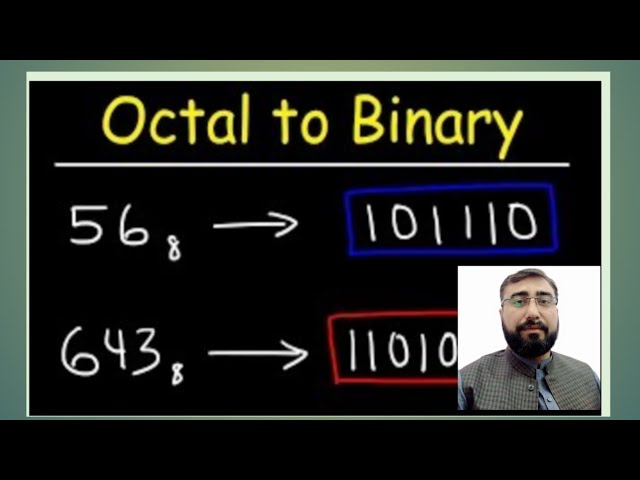 How to convert Octal number systrm into Binary number system|