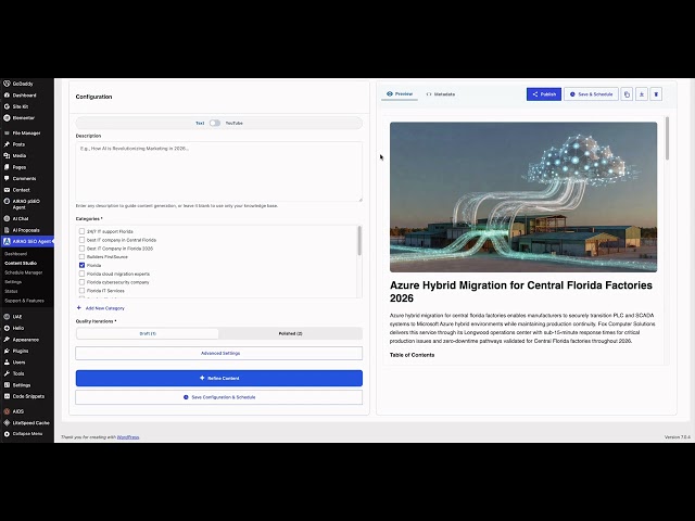 AI SEO + GEO WordPress Plugin | AIRAG SEO Agent v1.7.0