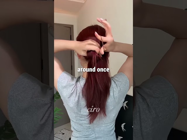 10-Second Celebrity Low Bun Hack! ✨ (Only 1 Hair Tie!)