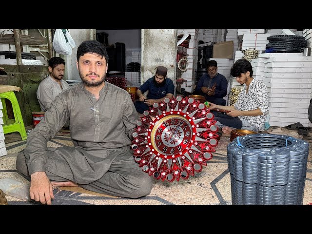 Amazing process of making wall clock inside factory || Mass production