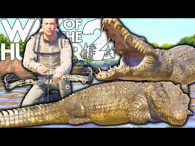 Attempting to Hunt Crocodiles with the Compound Bow! | Way of the Hunter 2