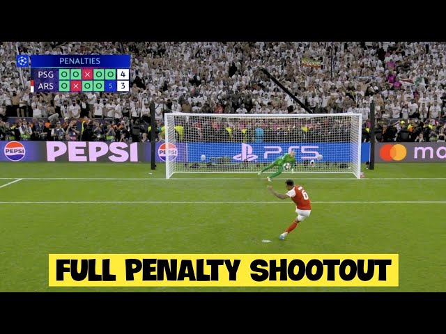 🔵PSG vs Arsenal (4-3) Tanda de penaltis completa | Final de la UEFA Champions League