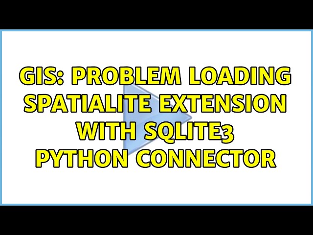 GIS: Problem loading spatialite extension with sqlite3 Python connector