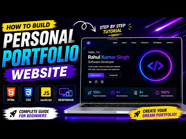 portfolio website html css javascript responsive | portfolio website design #webdevelopment