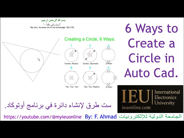 6 Ways to Create A Circle in Auto Cad #autocad