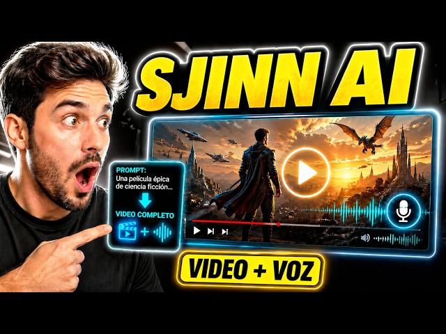 SJinn AI crea Videos Completos con IA usando 1 Solo Prompt | Gratis y realista