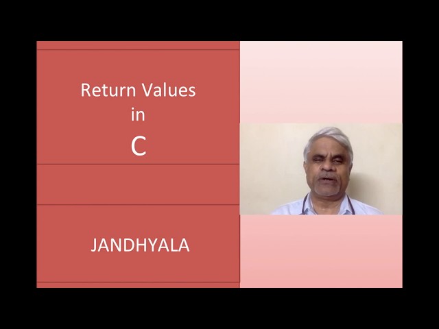 Return Values in C  for FDP101X